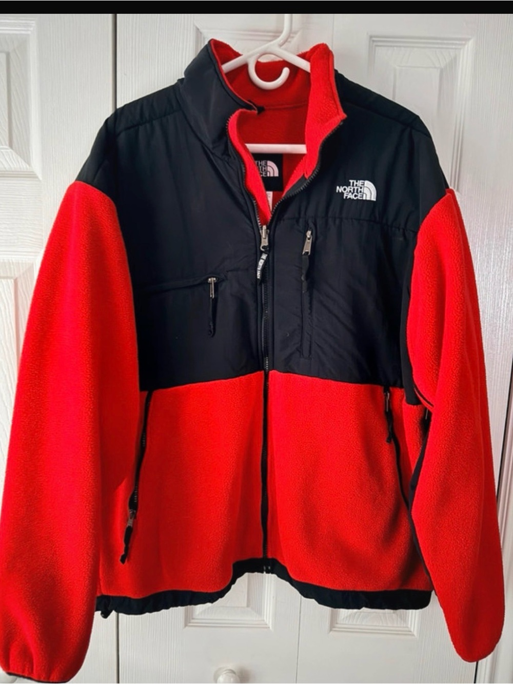 The North Face Red and Black Men's Fleece Performance Jacket